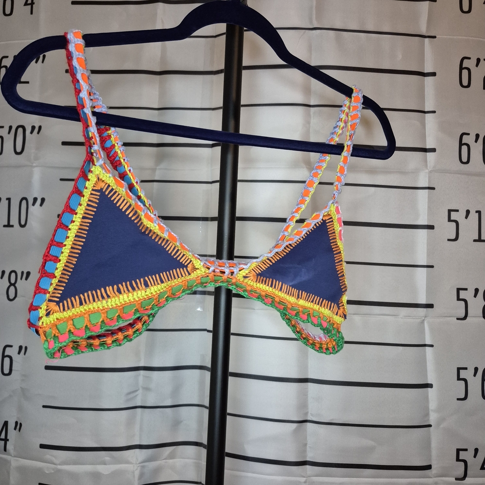 KIINI Multicolor Crochet Bikini Top